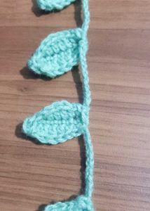 Crochet Leaf Garland For Wall Decor