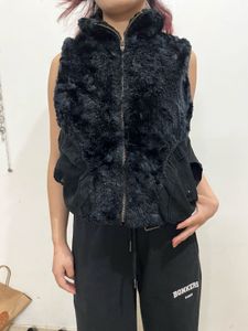 Fuzzy Black Vest