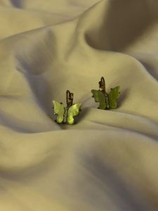 Green Butterfly Earrings