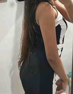 🖤 Black And White Slim Fit Bodycon One Piece 🖤