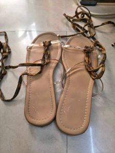 Flat Lace-Up Sandals