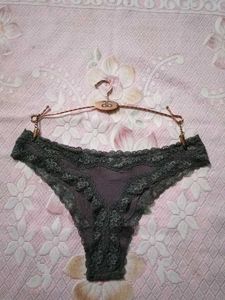 Cotton Lace Thong Panty