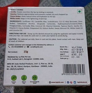 La Pink Vanilla Lip Care