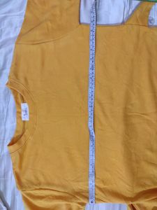 Korean Mustard Knee Length Short Dress (Women)