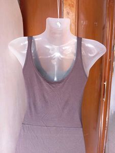 Cute Grey Sleeveless Top