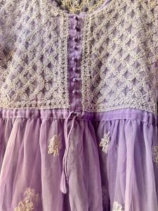 Chikankari Embroidered Tunic Top