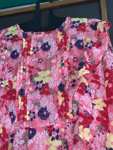 Pink Floral Top For Women Girls