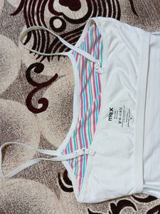 MAX Attached Bra Spaghetti Top-Multicolour- New