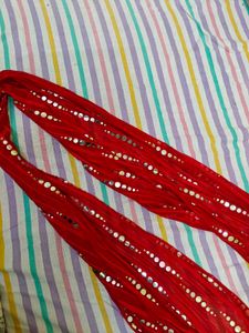 Red Sequence Dupatta/Hizab