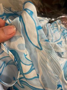 Blue &amp; White Halter Midi Dress