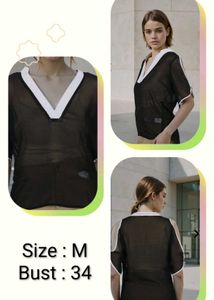 Chic Black Sheer Top