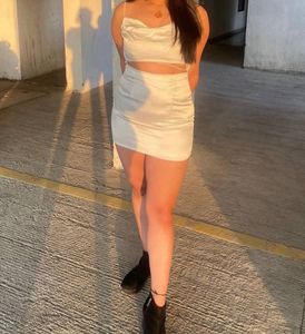 White Cutout Mini Dress