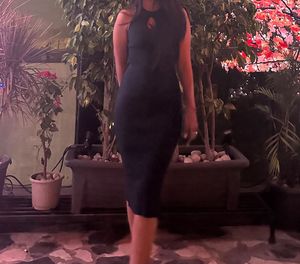 Black Bodycon Midi Dress