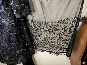 Glittery Black Suit With Statement Dupatta ✨🖤