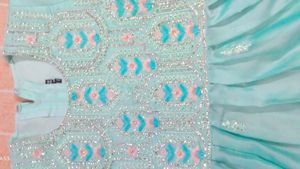 Aqua Embroidered Salwar Kameez