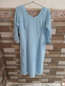 Elegant Blue Embroidered Kurta Set