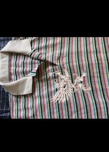 Multicolour Collar T-shirt For Sale