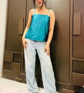 Satin Beautiful Cutwork Detailing Top