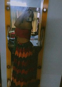 Vibrant Multi-Colored Lehenga with Green Net Dupat