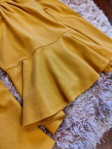 Puff Sleeve Mustard Top