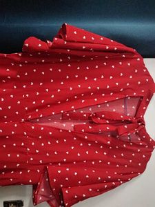 Red heart Midi Dress