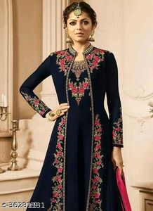 Elegant Embroidered Anarkali Suit