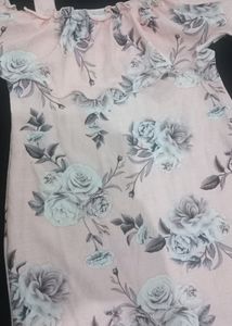 Brand New Flower Print Off Shoulder Top For Girls