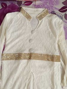 Elegant White Ethnic Gown