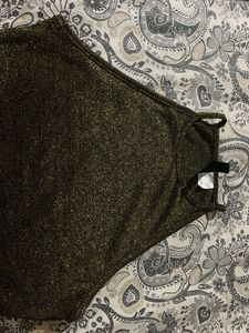 H&amp;M Gold Halter Top