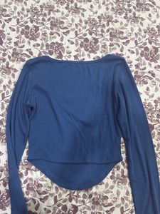 Blue Long Sleeve Top
