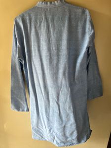 Men&#39;s Blue Cotton Kurta