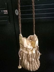 Golden Beaded Potli Bag