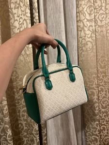Zara Green &amp; Beige Handbag