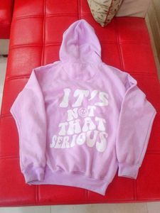 Lilac "It's Not That Serious" Graphic Hoodie