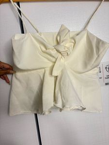 Cute White Tie-Front Top