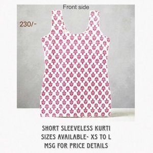 Pintresty Cute Short Sleeveless kurti🎀