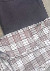 पैंट शर्ट अनसटीच- Black &amp; Plaid