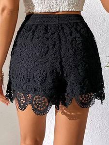 ONLY crochet black shorts for women