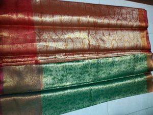 🎇💥Red &amp; Green Silk Saree