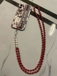 Crystal Beaded Sling With Phone Lanyard Patch