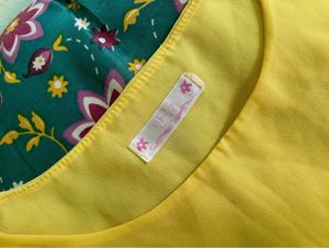 Elegant Yellow Full-Sleeve Top