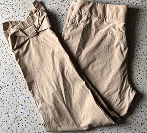 Beige Casual Pants