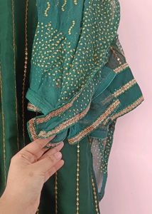 Beautiful Green Partywear Sharara Dress 👗