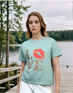 Mint Green Cropped T-Shirt