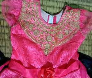 Floral grown dress pinkish