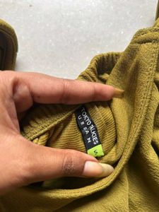 Olive Puff Sleeve Top