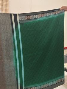 Green Saree with Complimentary Blouse Piece