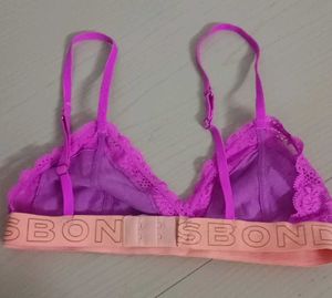 Magenta Net Bra