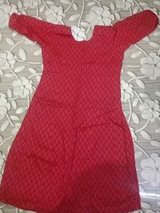 Red Diamond Print Dress
