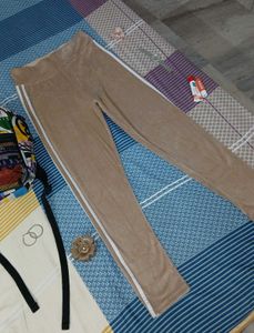 Beige  Track Pants